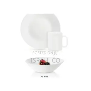 Luminarc Dinner Set 12pc Plain - 4 Cups, 4 Bowls,4 Plates