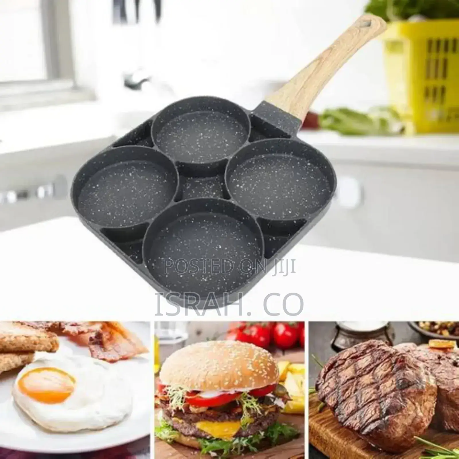 Temperature Sensitive 4-Hole Non-Stick Aluminium