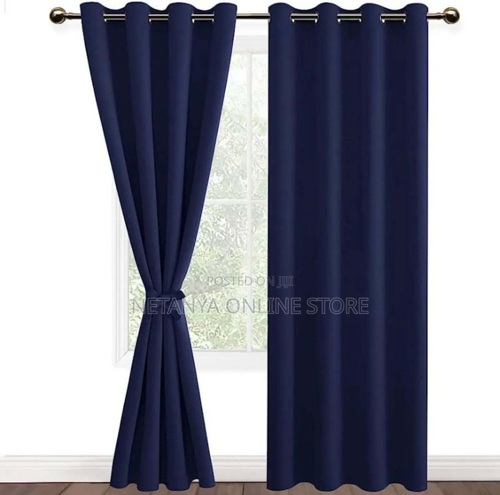 3pcs Plain Curtain Set