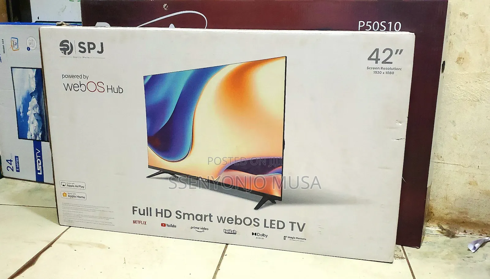 SPJ Smart Tv 42"Inch FHD Flameless Android Tv