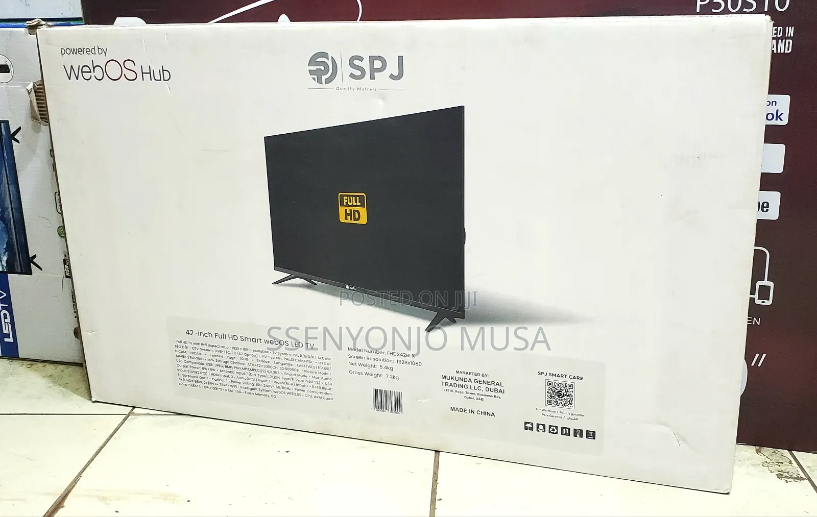 SPJ Smart Tv 42"Inch FHD Flameless Android Tv