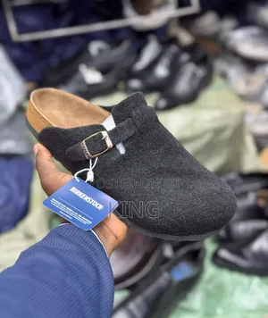 Photo - Blacko Suede Clog. Birkenstock