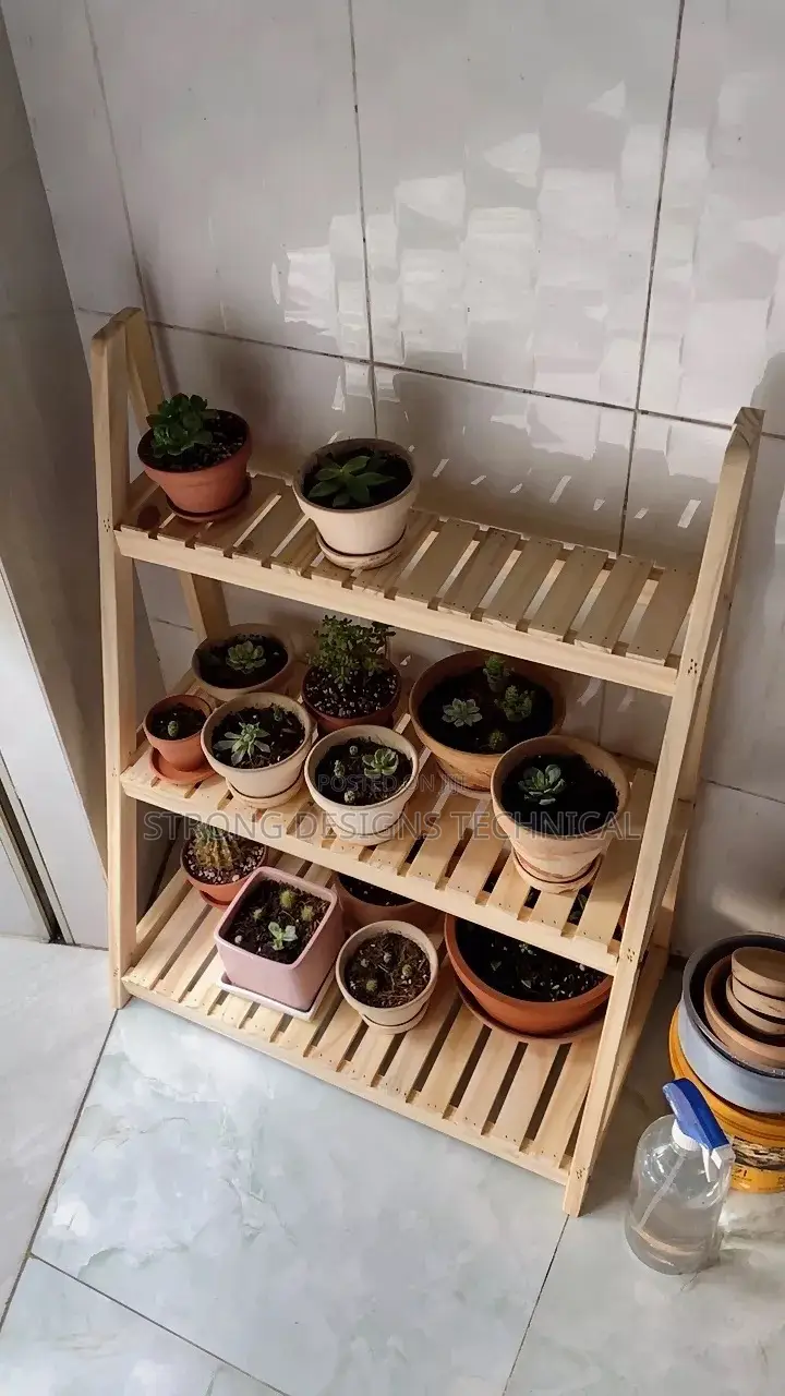 Multipurpose Wooden Shelf Rack.Plant-flower Pot Stand