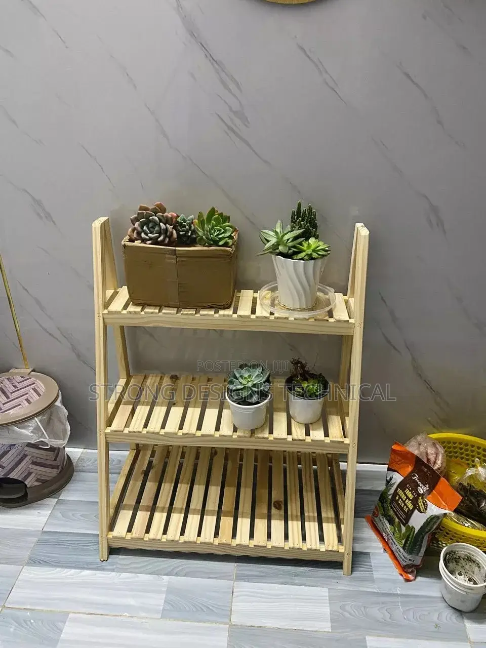Multipurpose Wooden Shelf Rack.Plant-flower Pot Stand