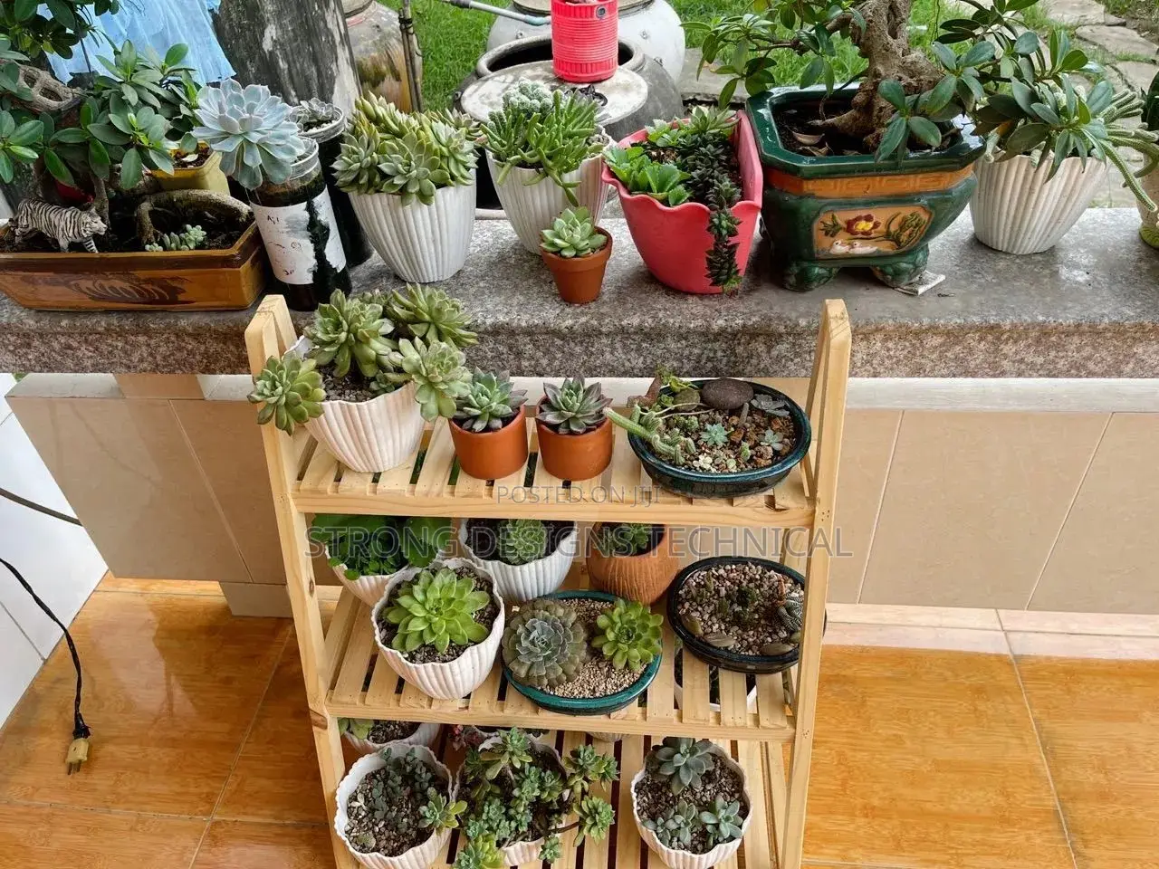 Multipurpose Wooden Shelf Rack.Plant-flower Pot Stand