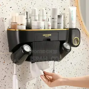 Photo - Wall Mounted Bathroom Tissue Toothbrush Holder and Dispenser