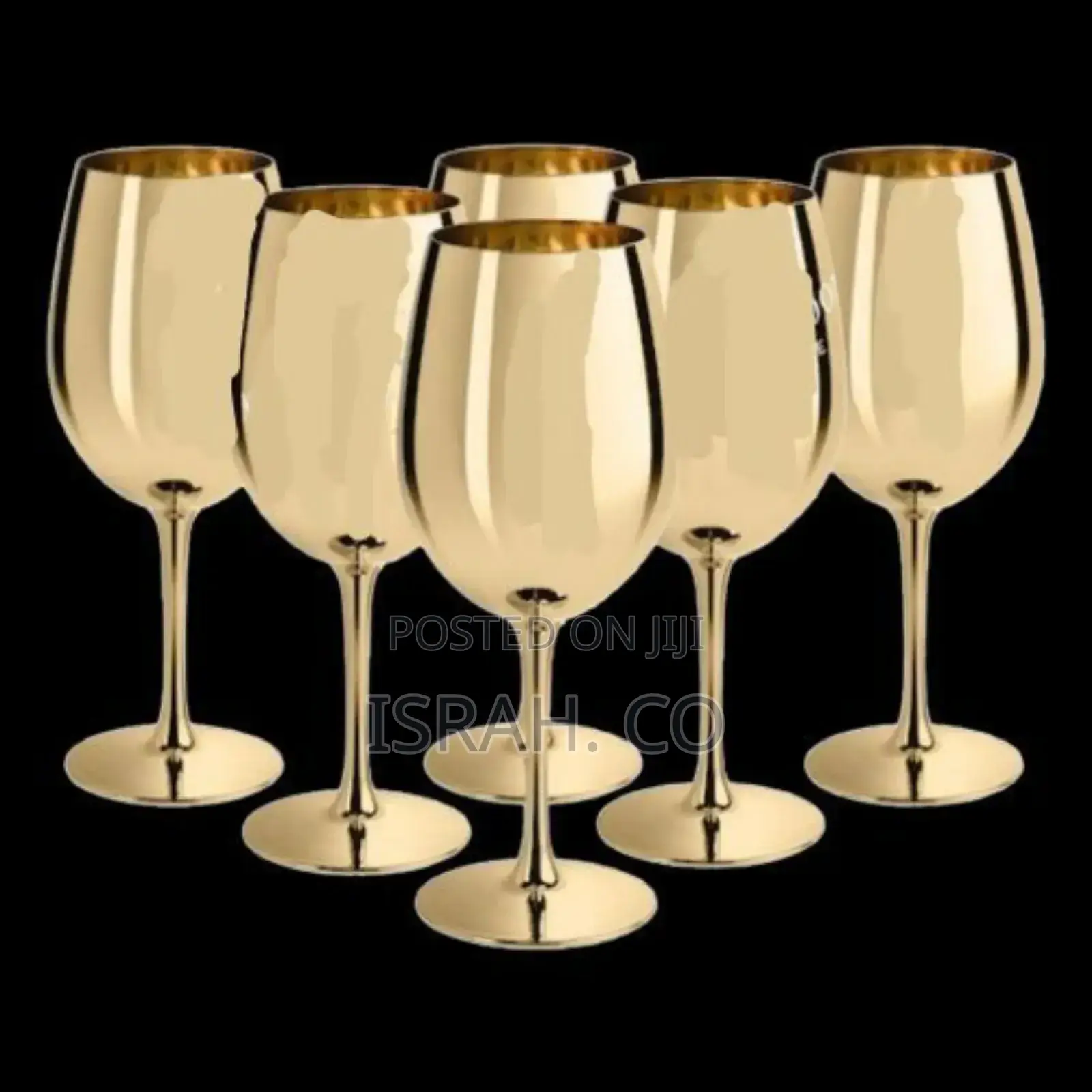 Wine Glasses ; Luminarc Set of 6 Juice Glasses -Gold