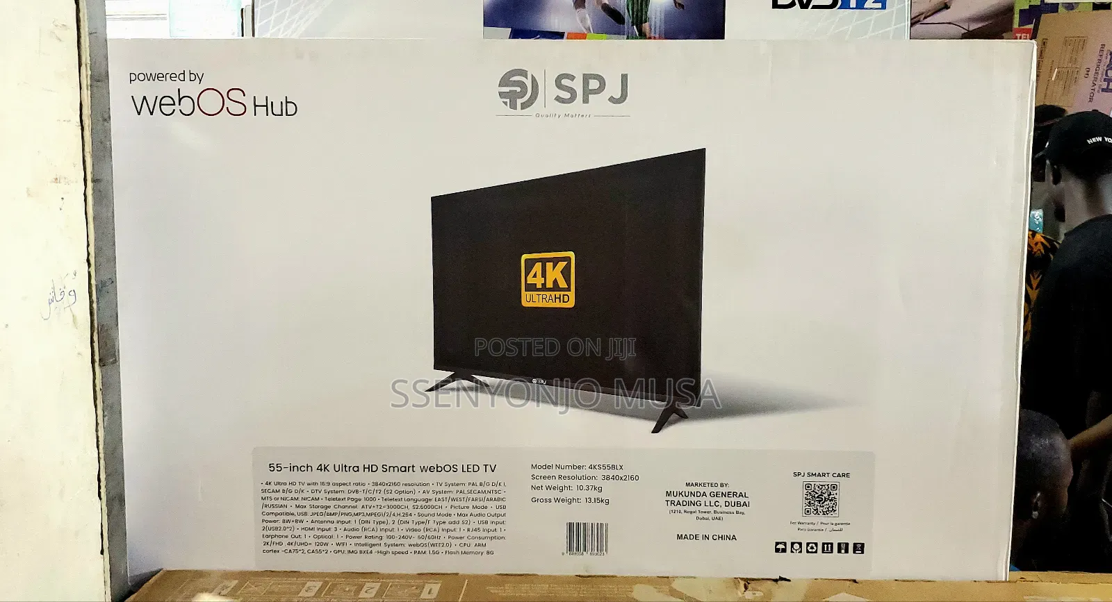 SPJ Tv 55 Inch Smart Frameless Uhd Ai Thinq Webos Series Tv