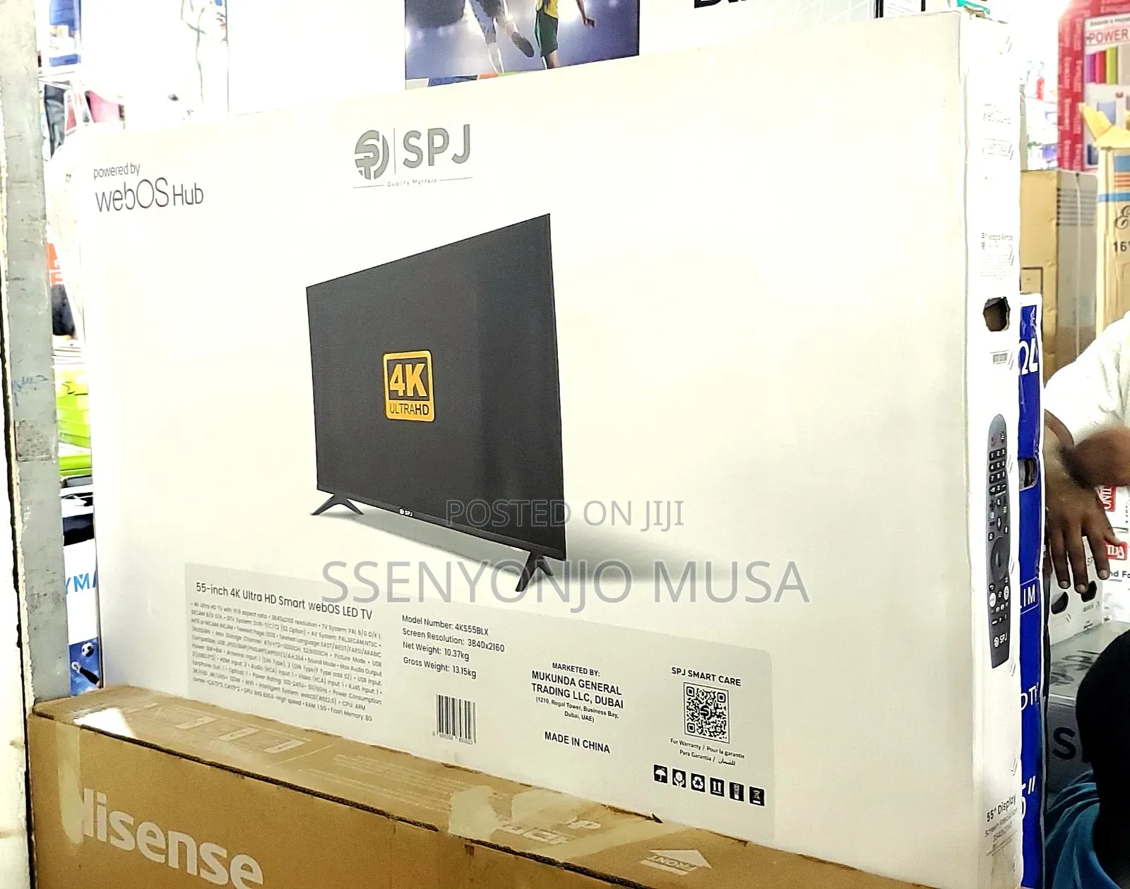 SPJ Tv 55 Inch Smart Frameless Uhd Ai Thinq Webos Series Tv