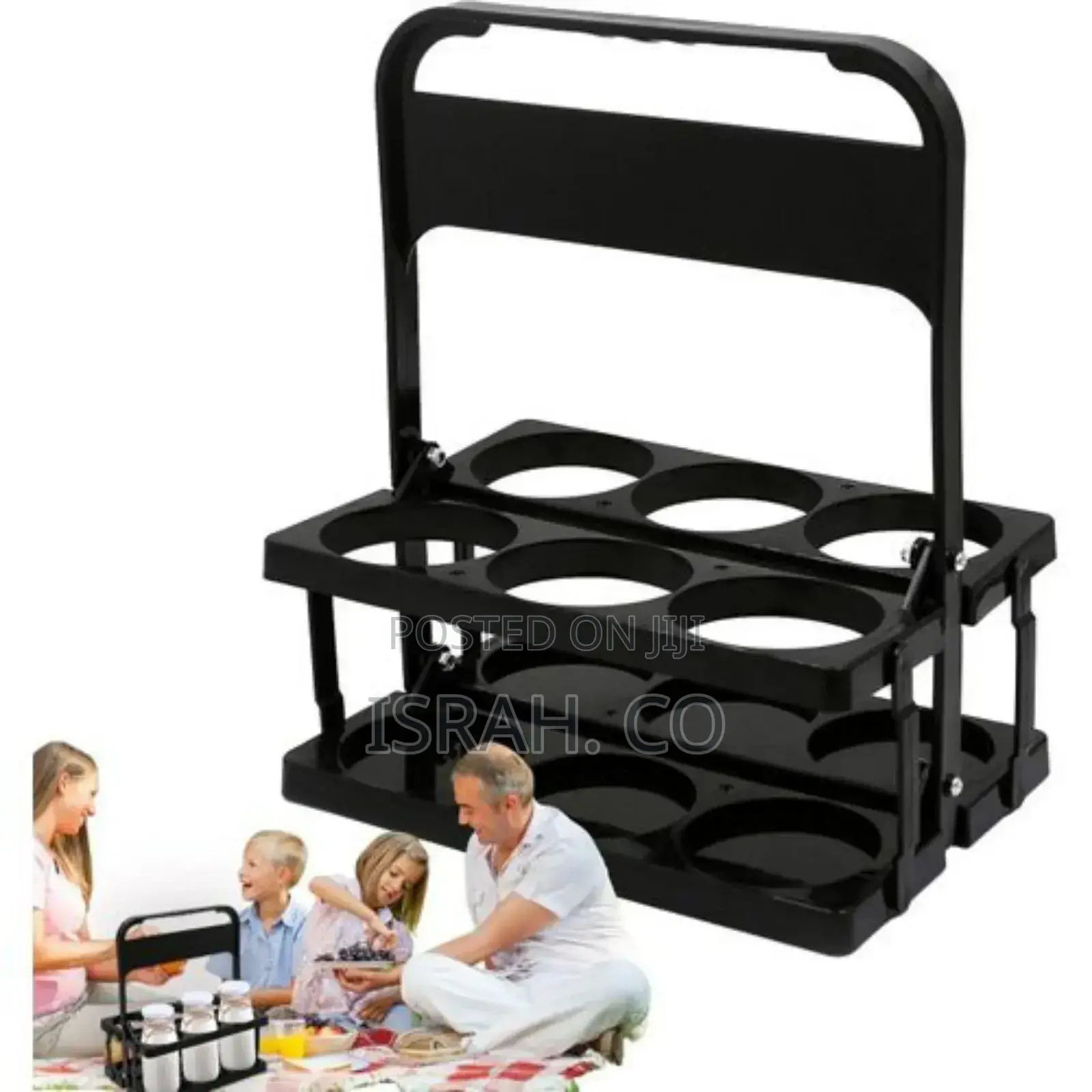 6-Holes Folding Bottle Holder Organizer Stand Bottle