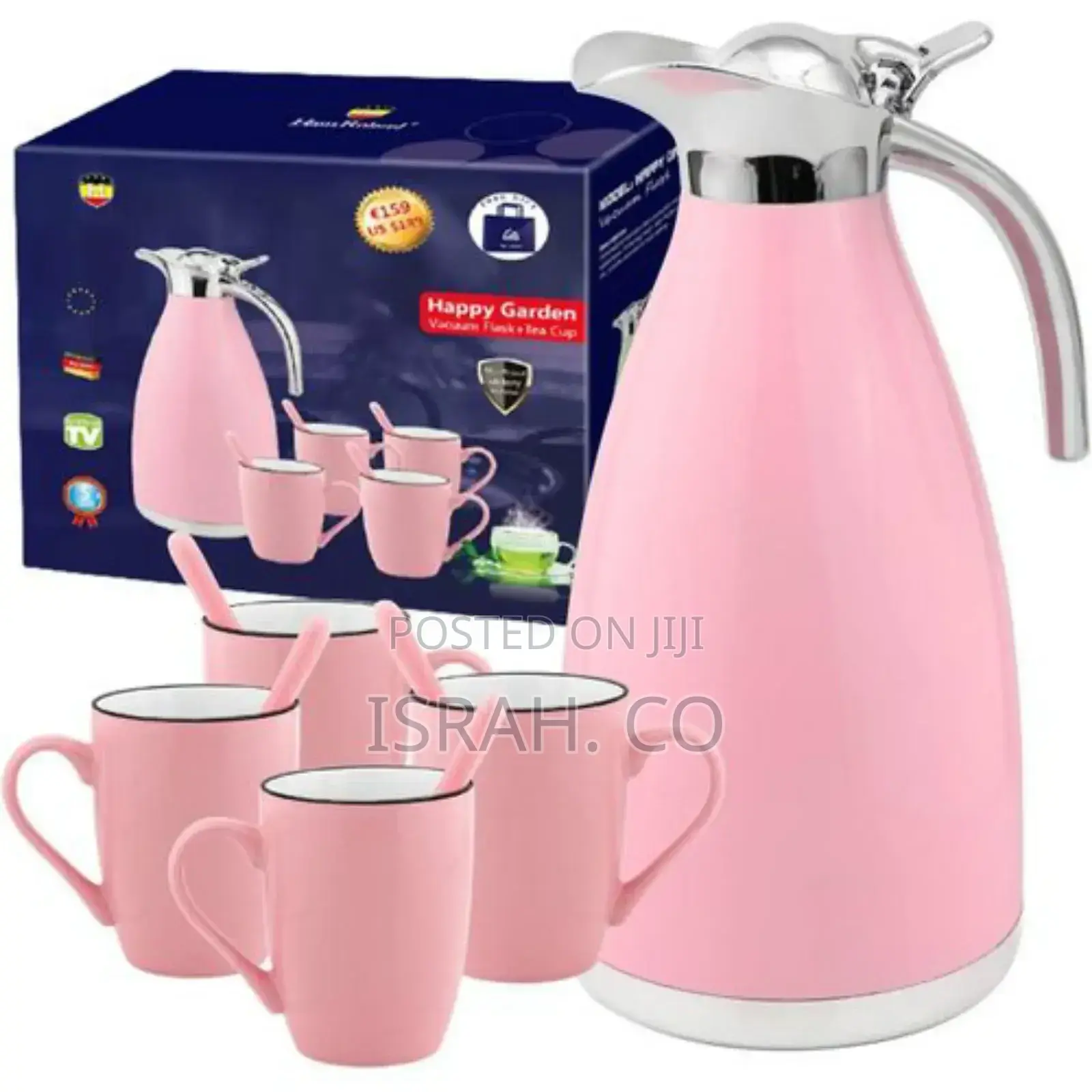 Vacuum Flask 12ozceramic Mug Set,9pcs Coloredstainless Steel