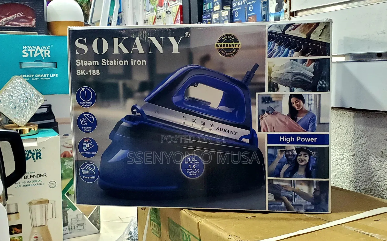 Sokany Steam Station - Sk-188 Ironbox, 1.2l Water Tank