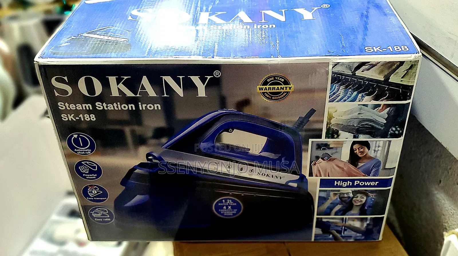 Sokany Steam Station - Sk-188 Ironbox, 1.2l Water Tank