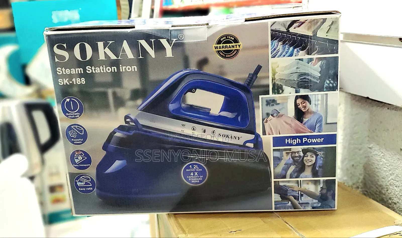 Sokany Steam Station - Sk-188 Ironbox, 1.2l Water Tank
