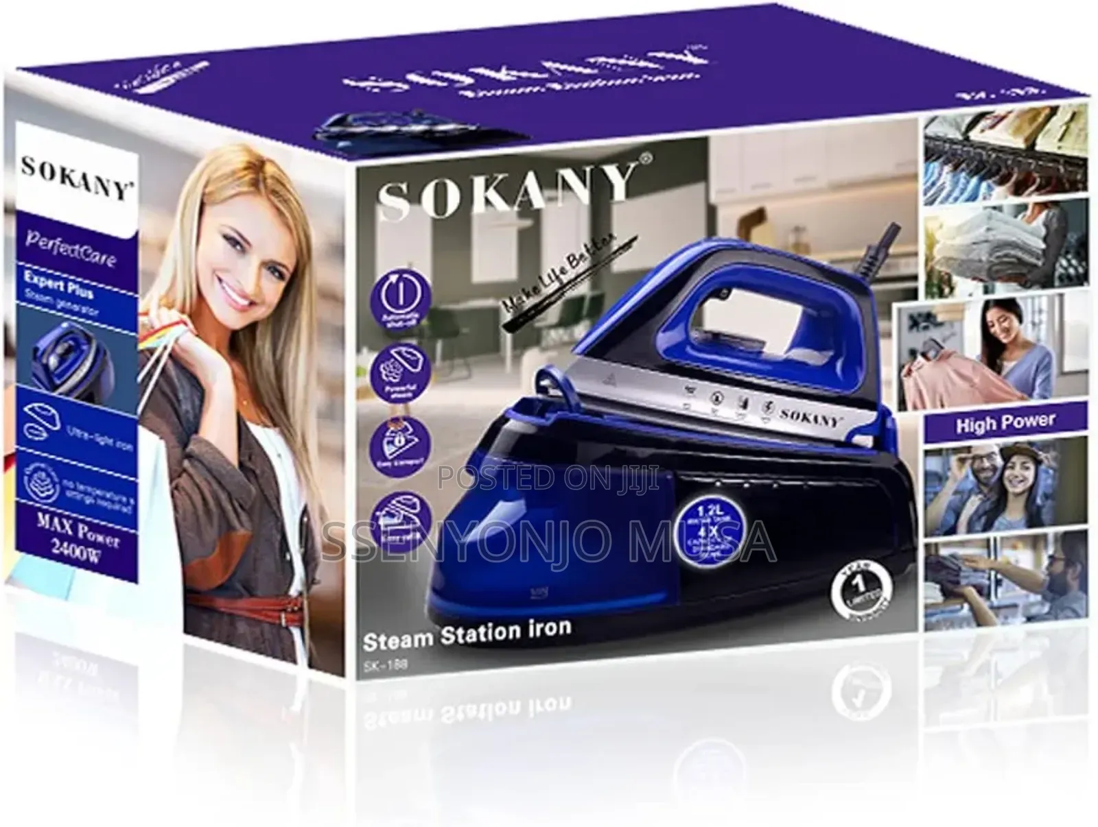 Sokany Steam Station - Sk-188 Ironbox, 1.2l Water Tank