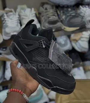 Black Jordan 4 Sneakers