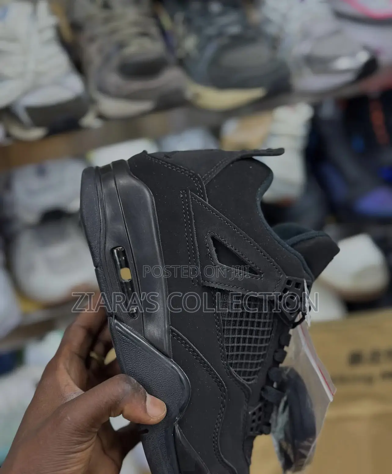 Black Jordan 4 Sneakers