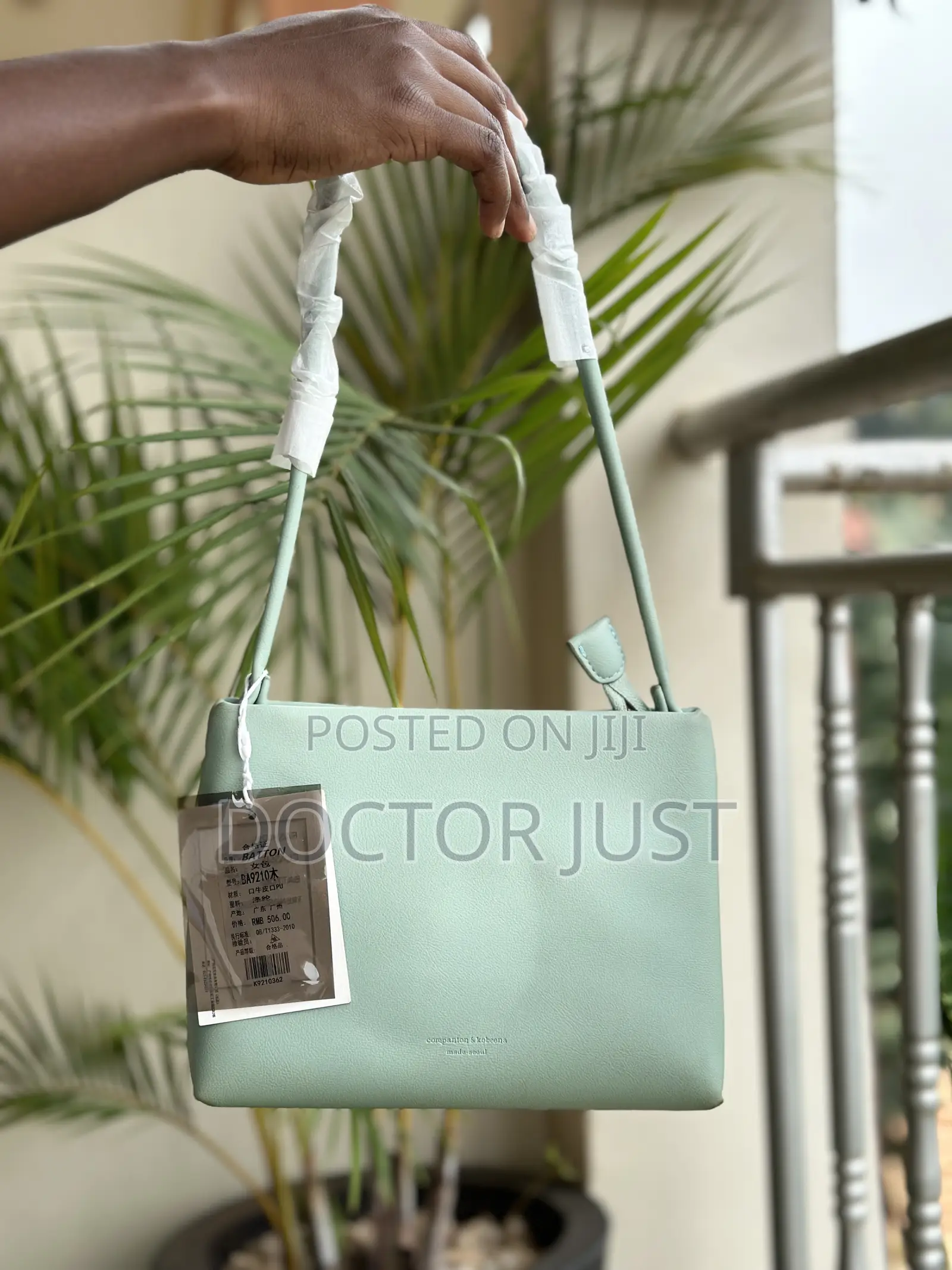 Mint-Green Shoulder Handbag