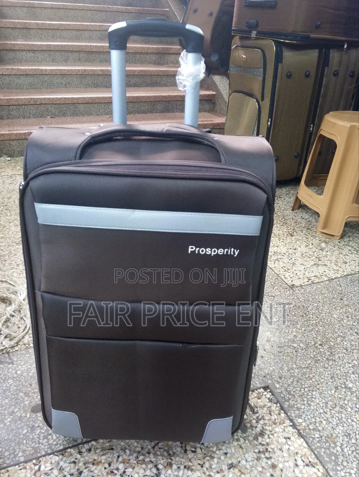 Original Cloth Suitcase . Prosperity. Large ( Brown)