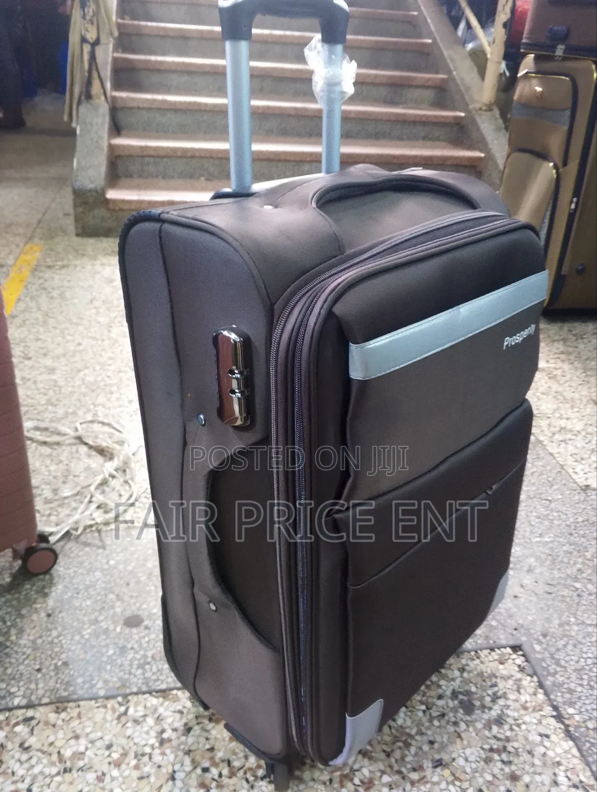 Original Cloth Suitcase . Prosperity. Large ( Brown)