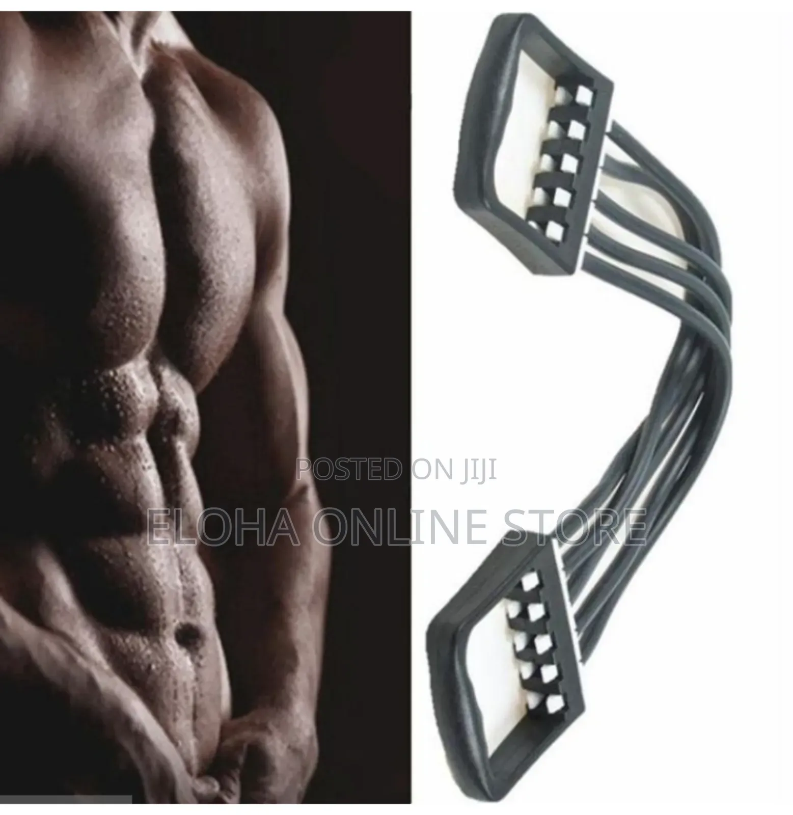 Portable Indoor 5-Tube Adjustable Chest Expander Tensioner