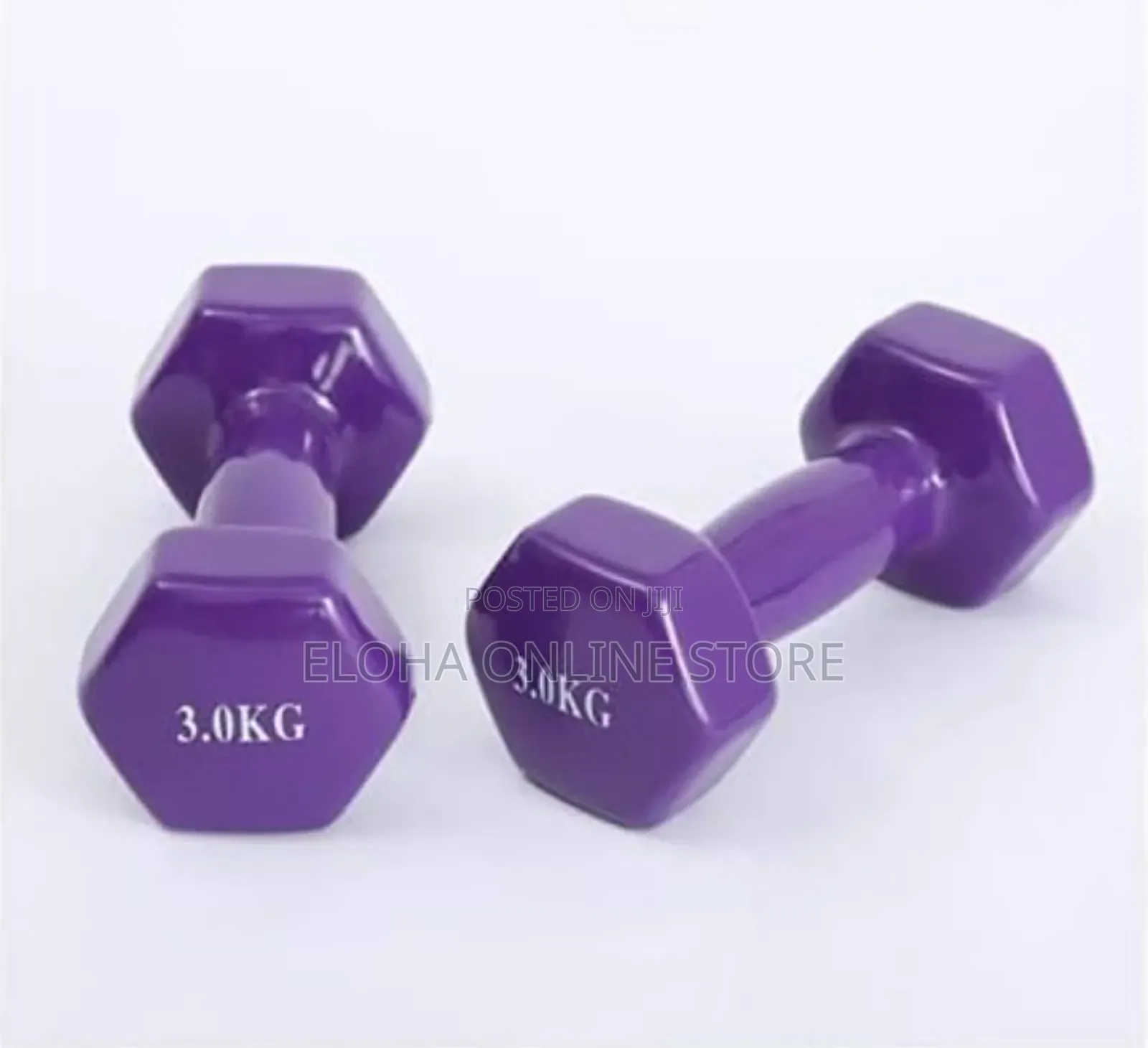 A Pair of 3 Kg Hexagonal Dumbbells
