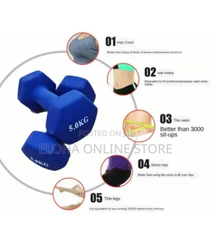 Pair of 5 Kg Neoprene Dumbbells