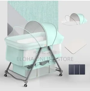 Portable Baby Crib With Storage Basket