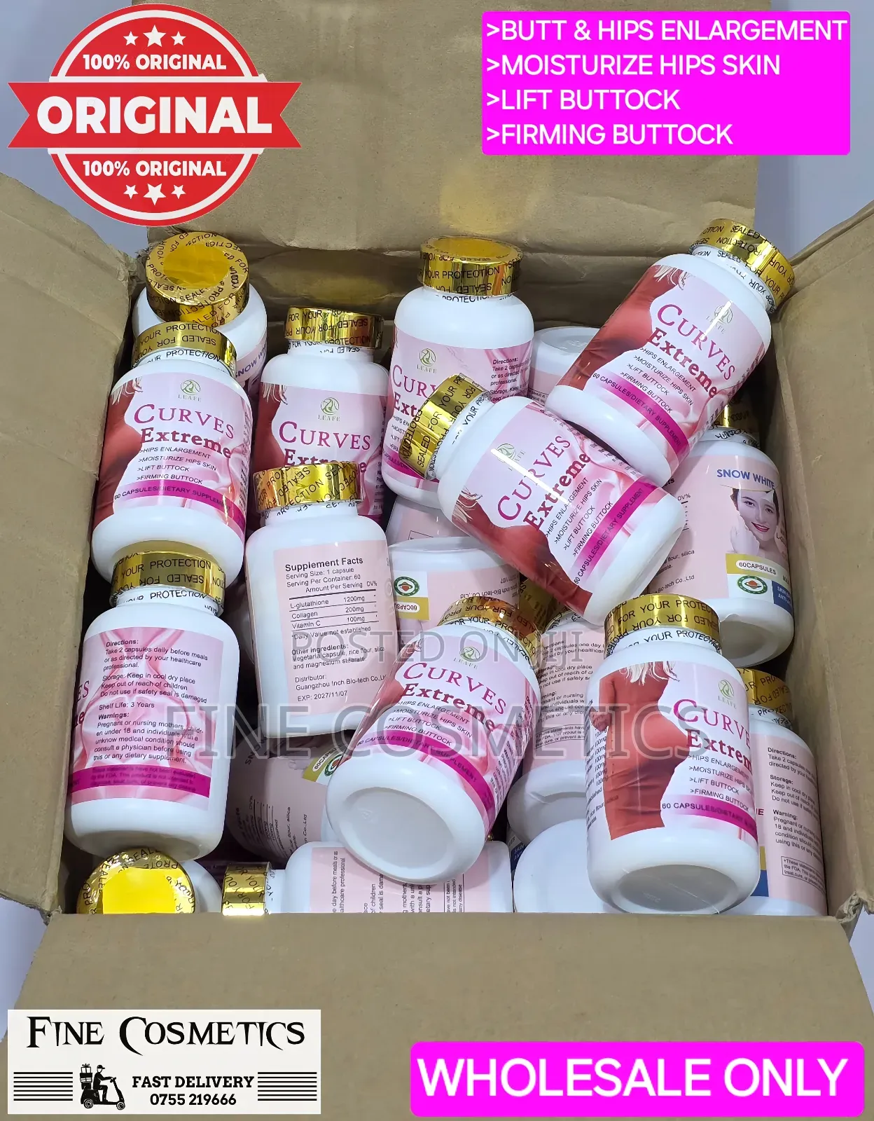 Curves Extreme Buttocks and Hips Enlargement 60capsules Pill