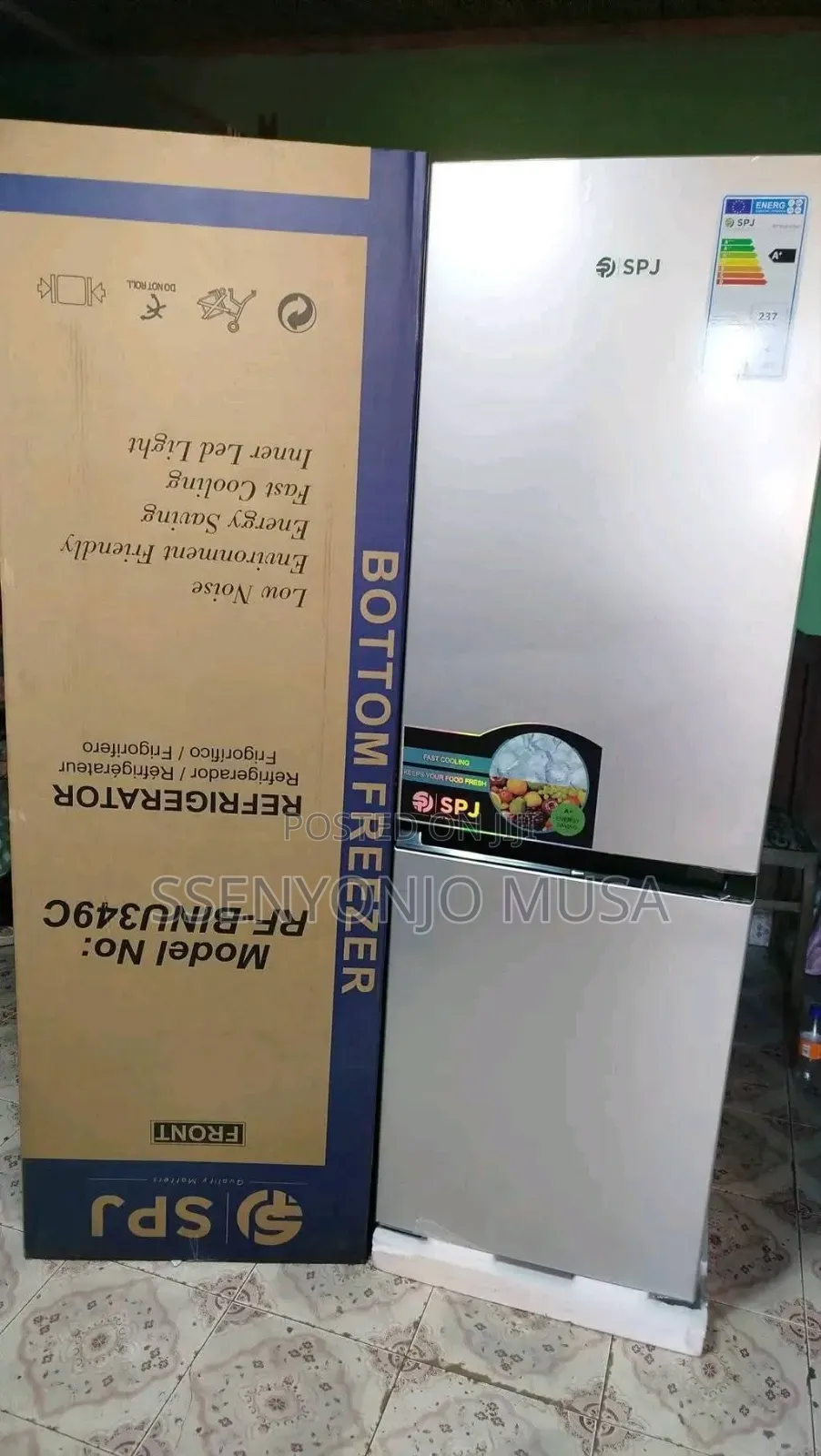 SPJ Fridge Double Door 349 Litres Bottom Freezer
