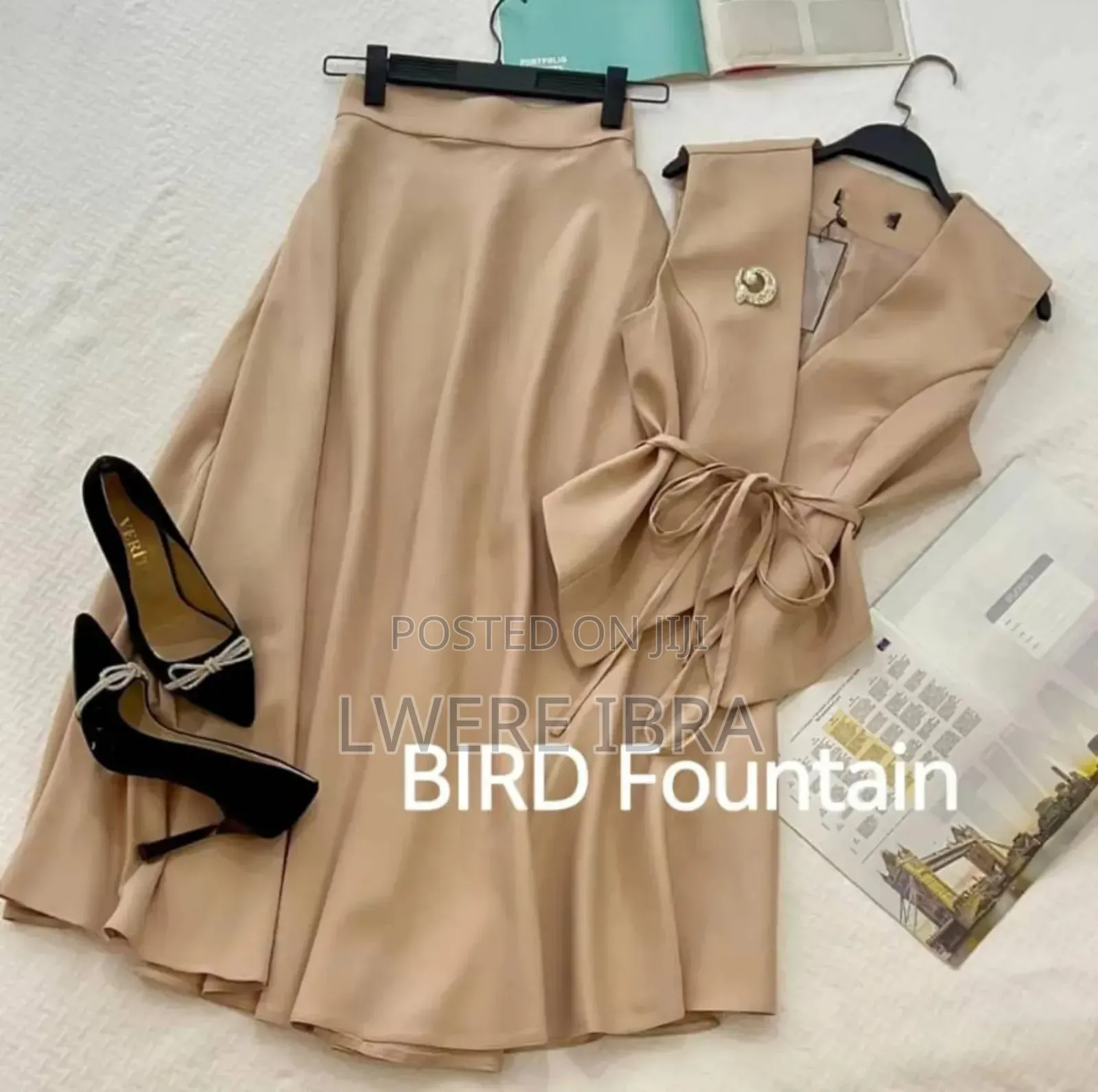 Bird Fountain Twopiece Skirt for Women