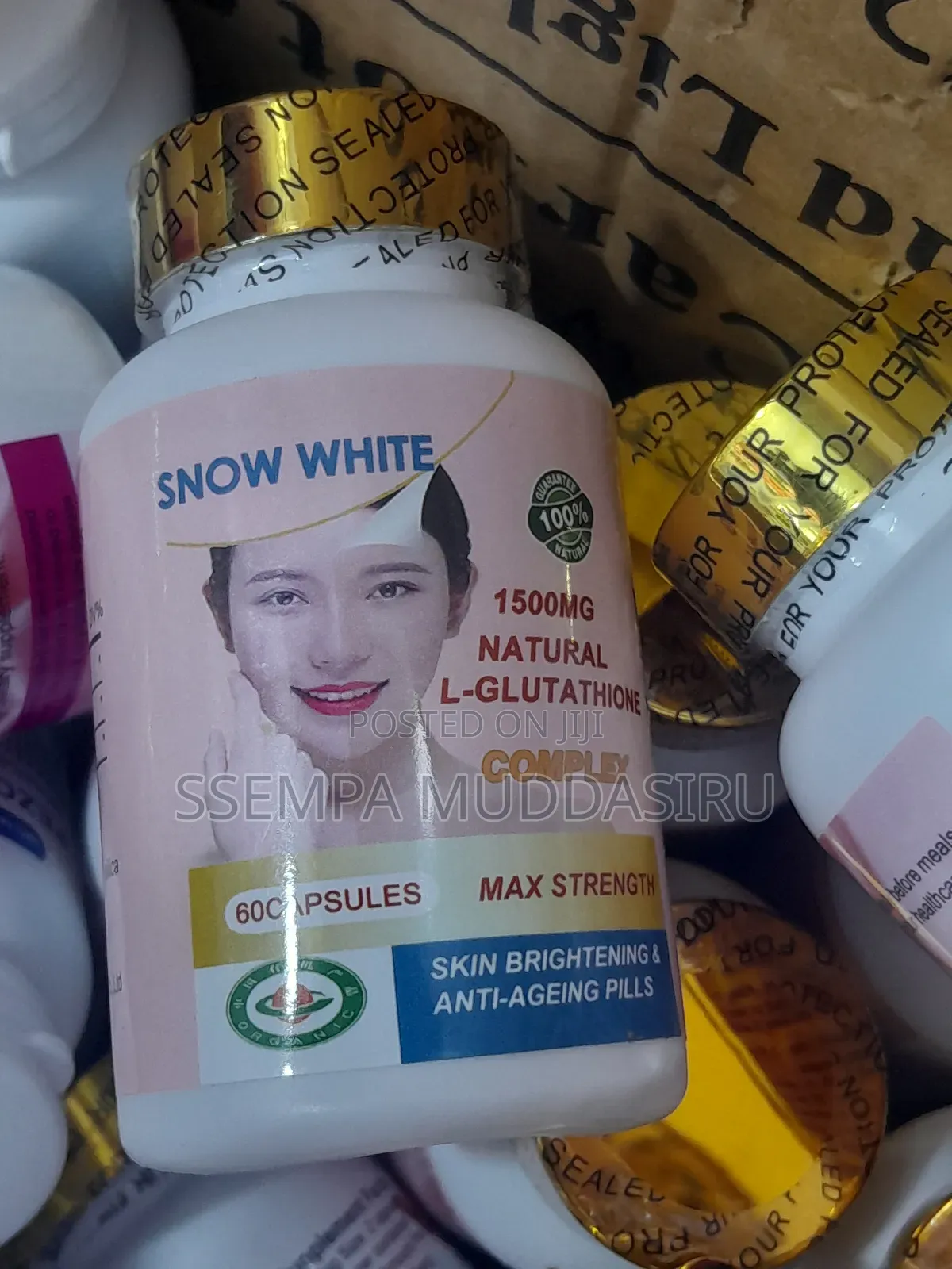 Snowwhite 1500 Mg Natural L-Glutathione,60 Capsules