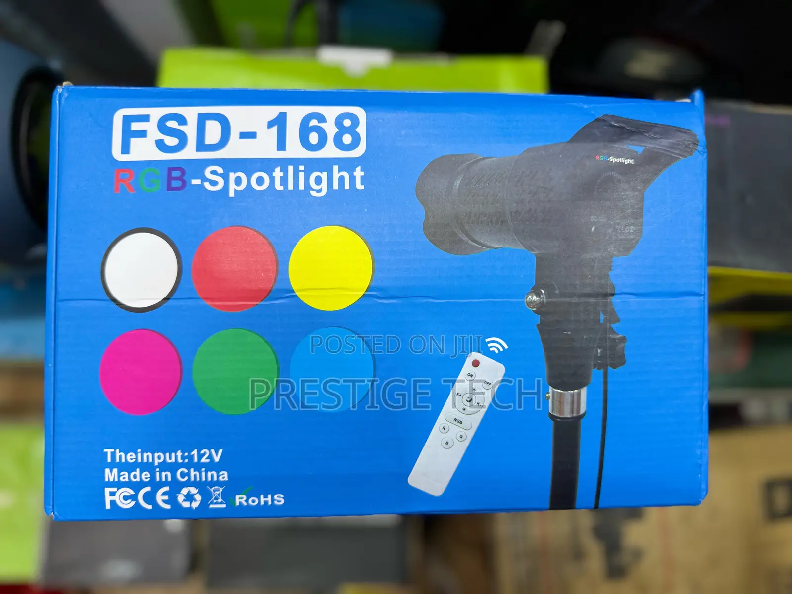 Electric RGB Spotlight (Fsd-168) With Remote Control