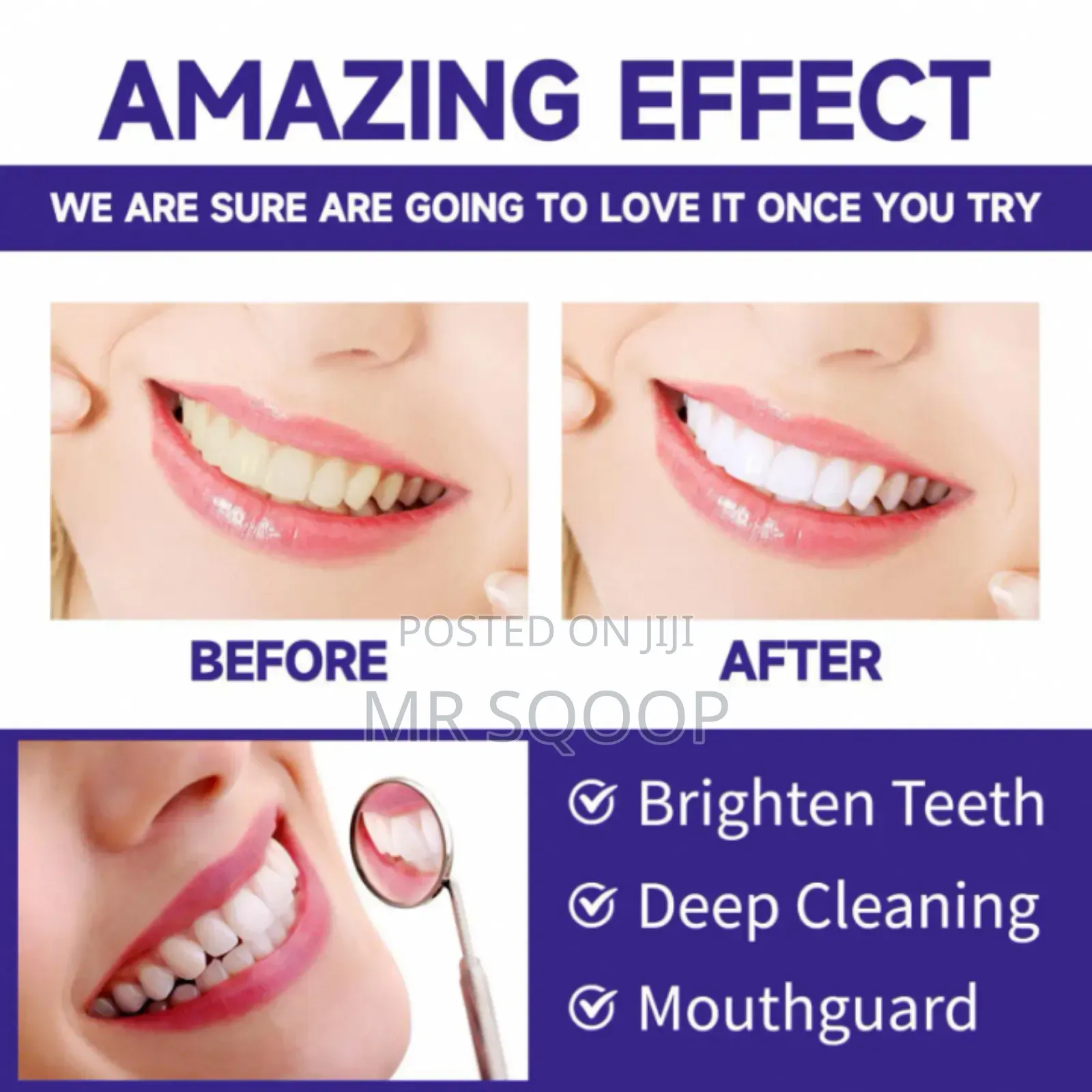 Eelhoe Herbal Mint Dental Teeth Whitening Powder