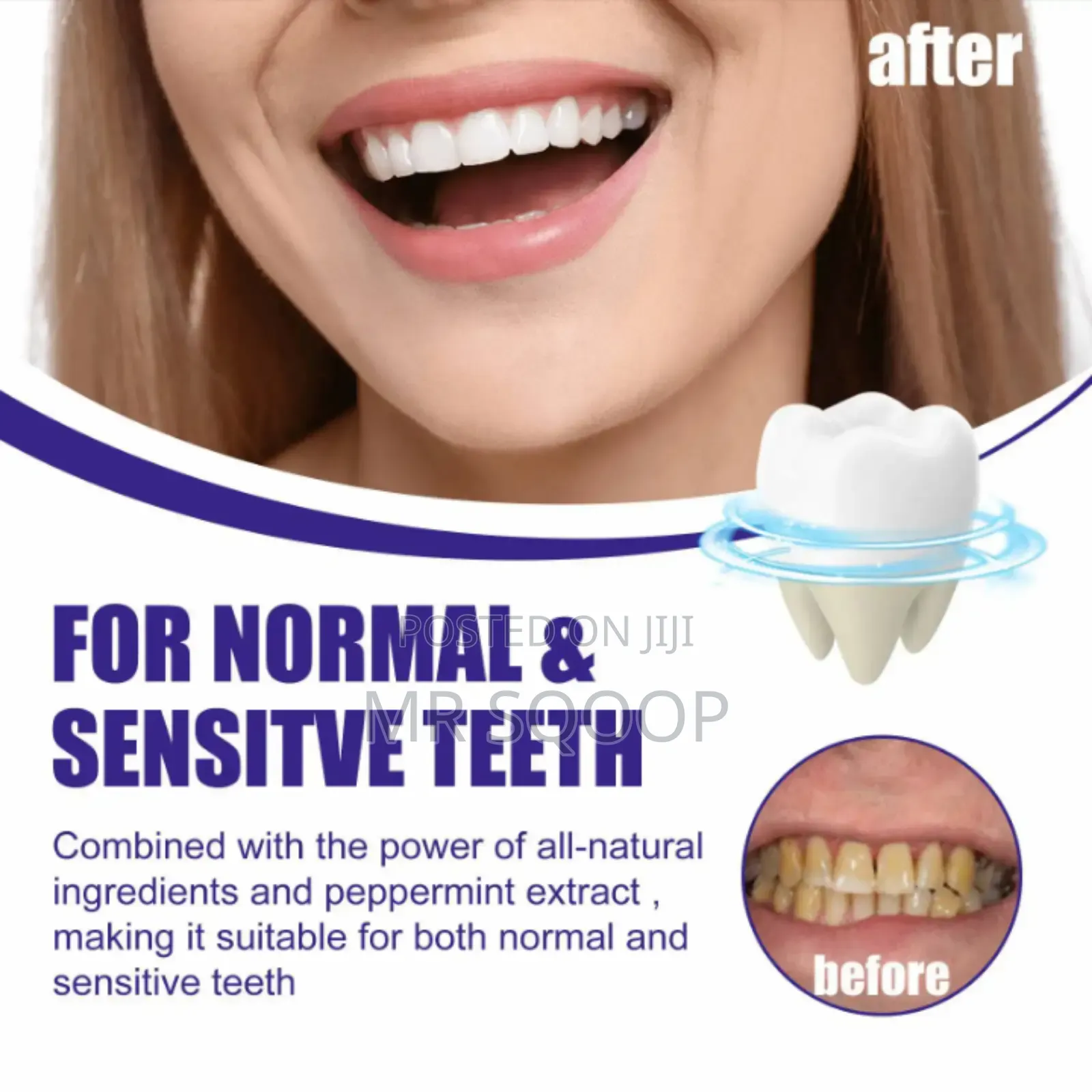 Eelhoe Herbal Mint Dental Teeth Whitening Powder
