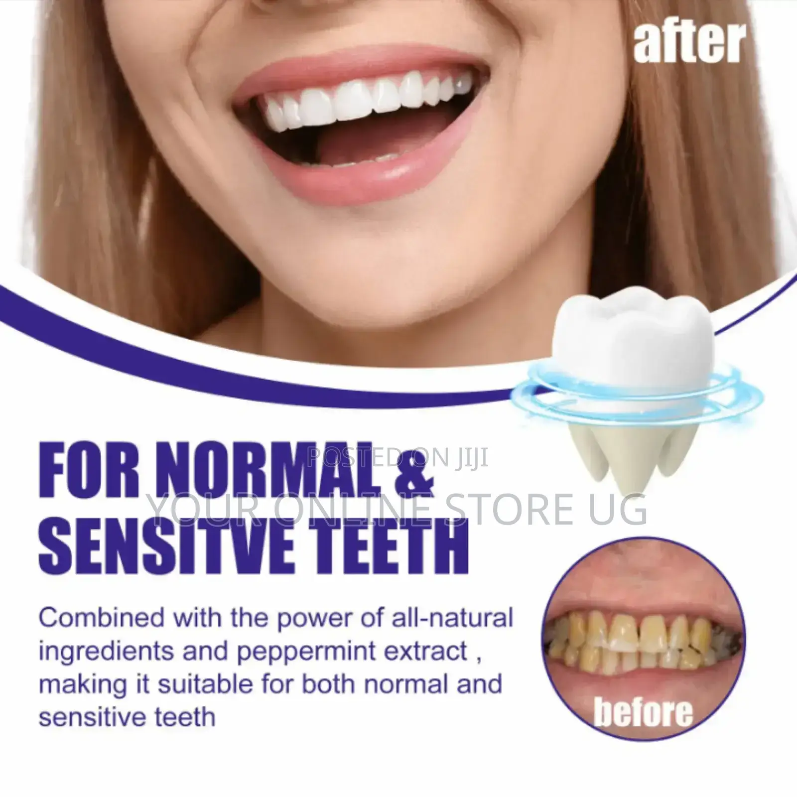 2pcs Eelhoe Herbal Mint Dental Teeth Whitening Powder