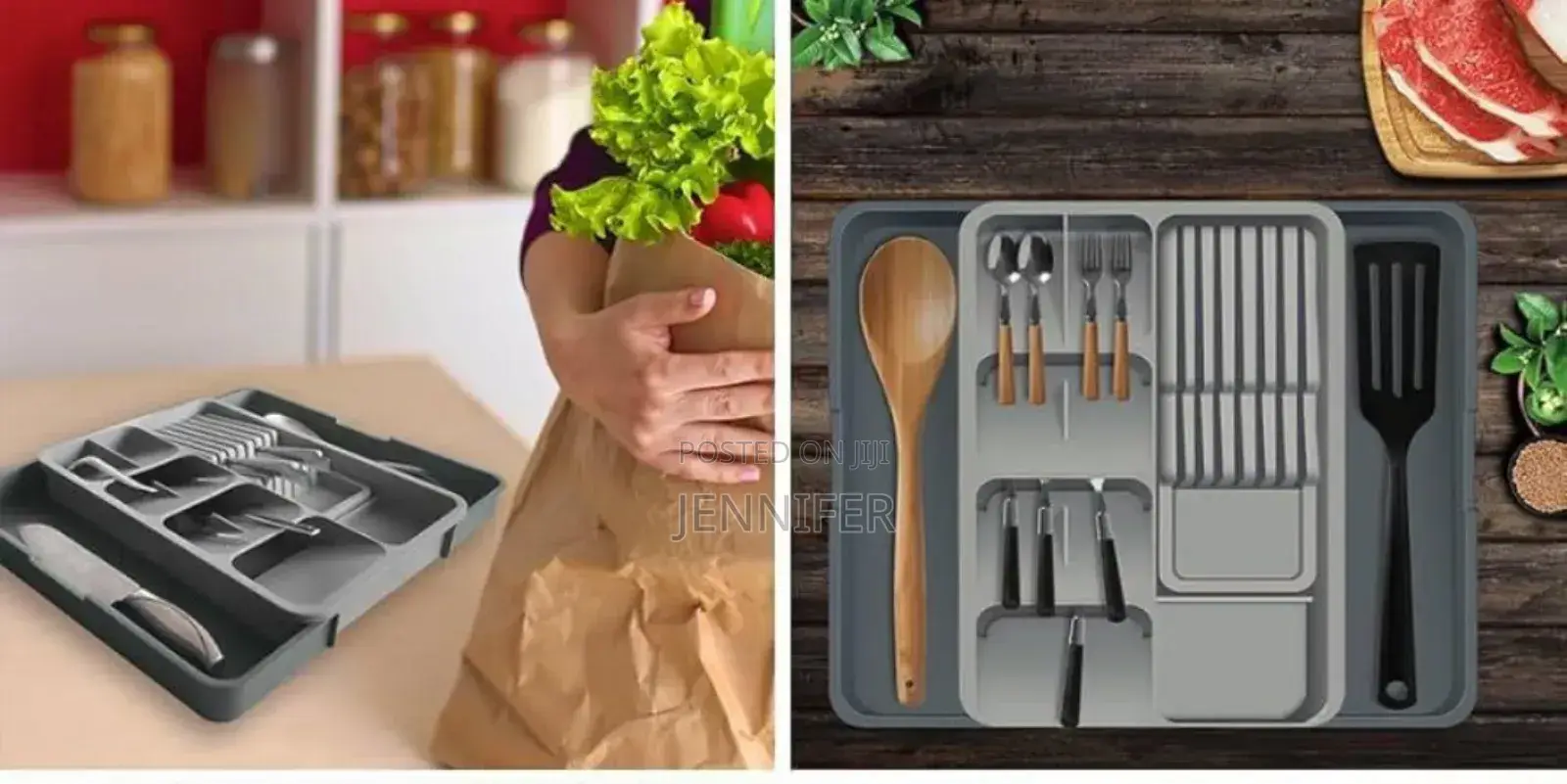 Kitchen Cutlery Utensils Tray Organiser