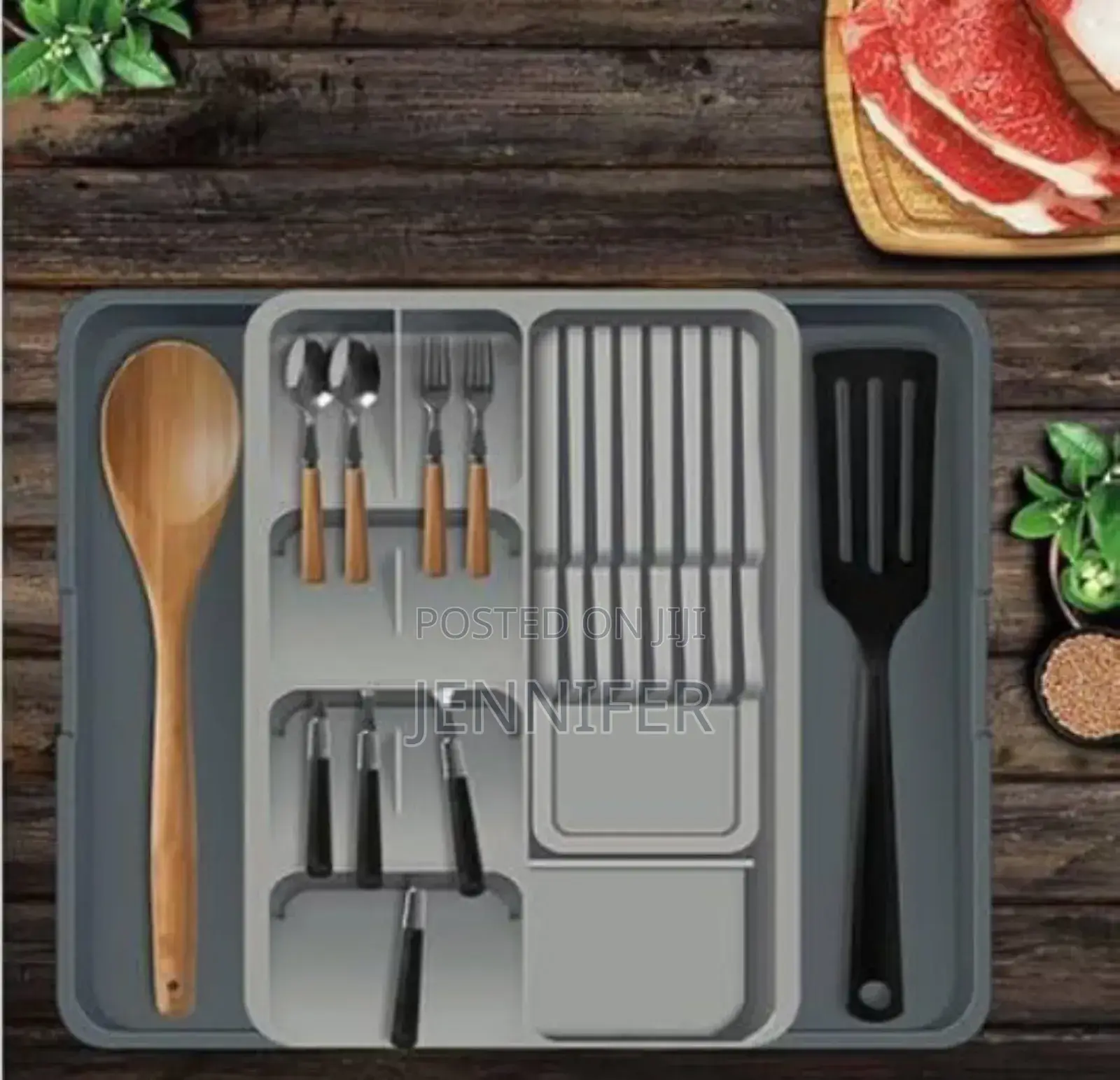 Kitchen Cutlery Utensils Tray Organiser