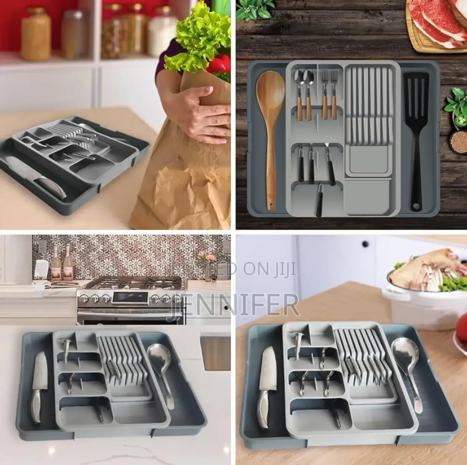 Kitchen Cutlery Utensils Tray Organiser
