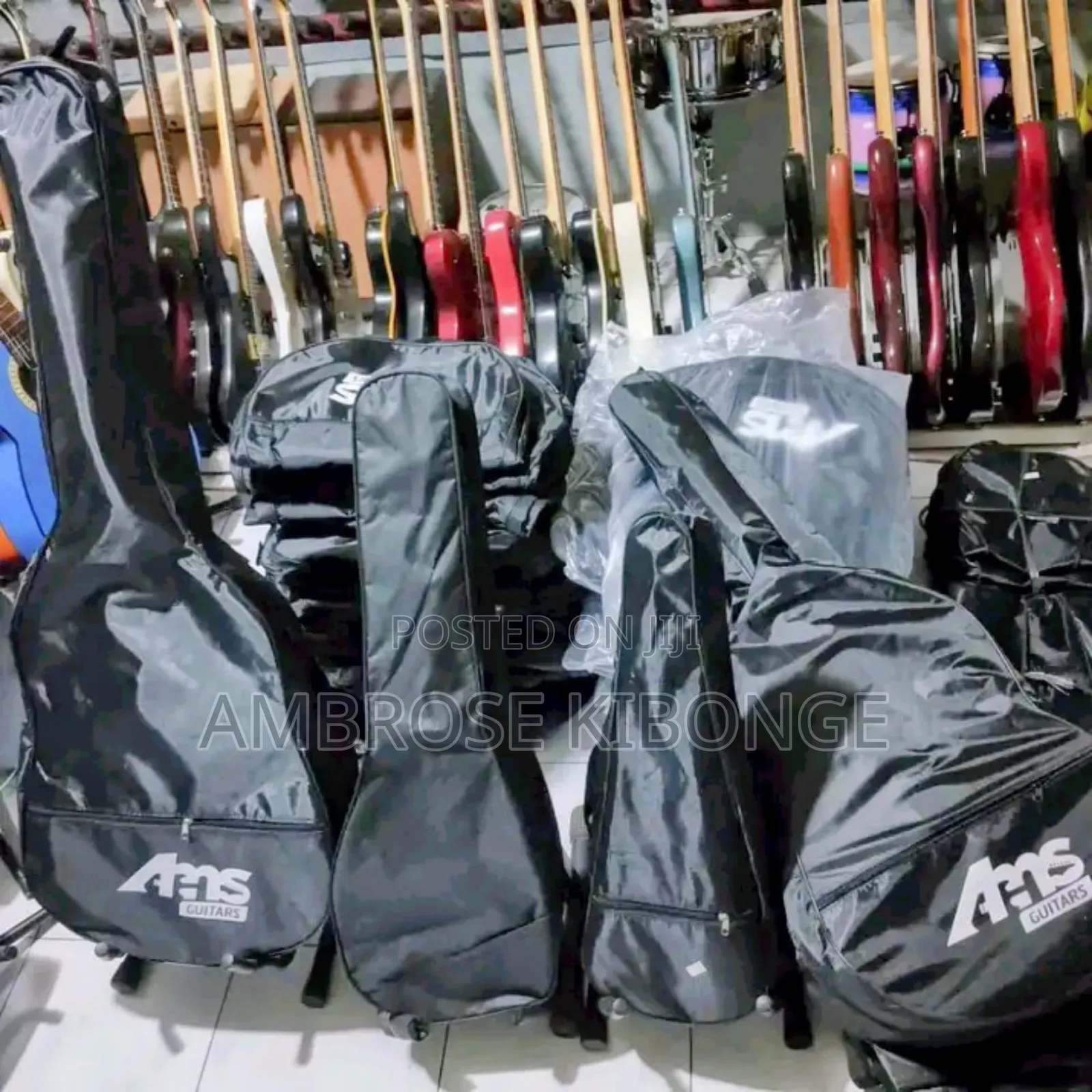 Black Single Layer Nylon Full Size Acoustic/Solo Guitar Bags