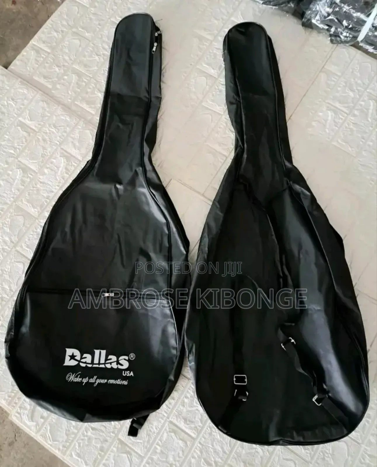 Black Single Layer Nylon Full Size Acoustic/Solo Guitar Bags