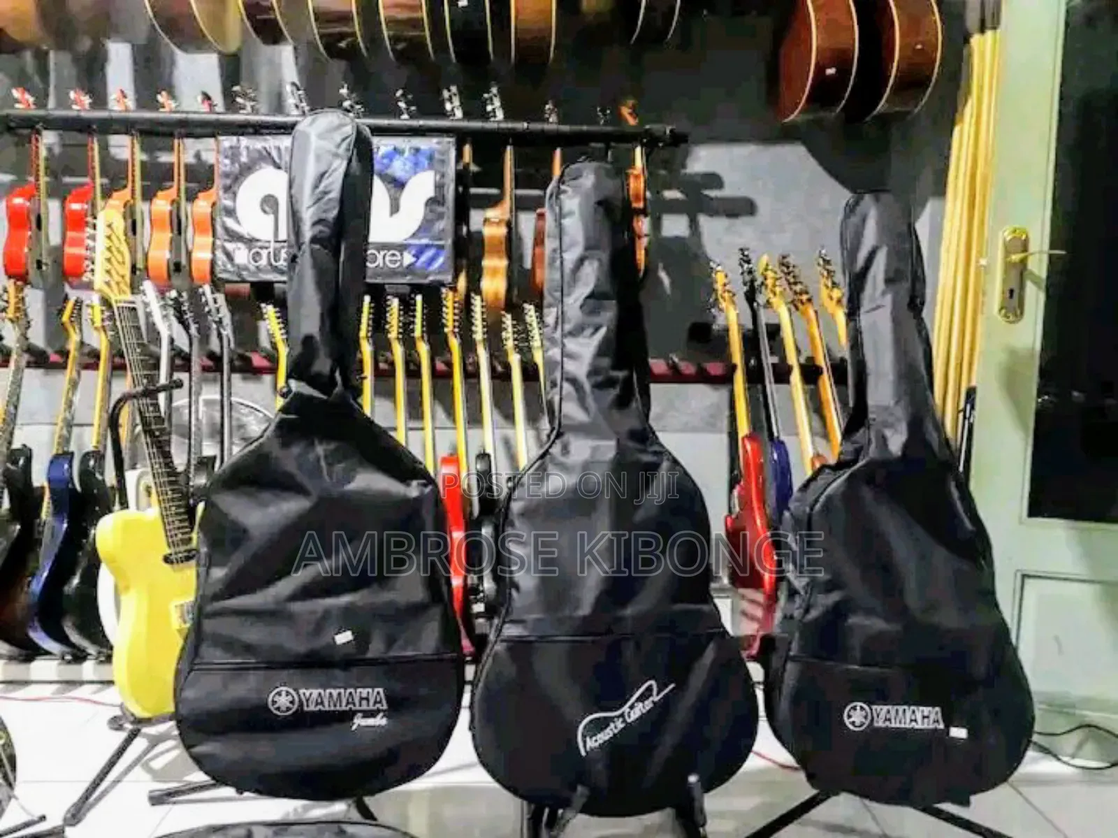 Black Single Layer Nylon Full Size Acoustic/Solo Guitar Bags