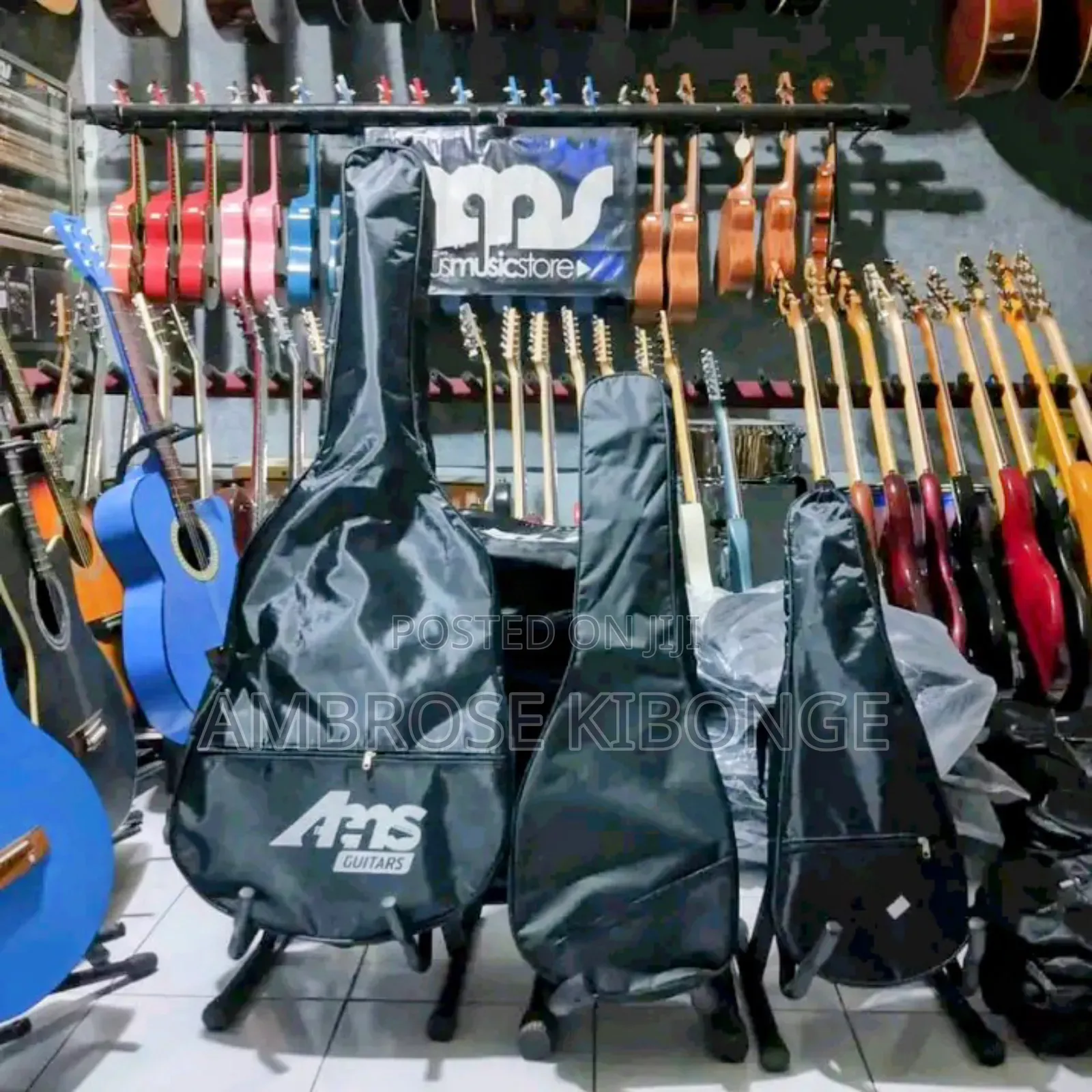 Black Single Layer Nylon Full Size Acoustic/Solo Guitar Bags