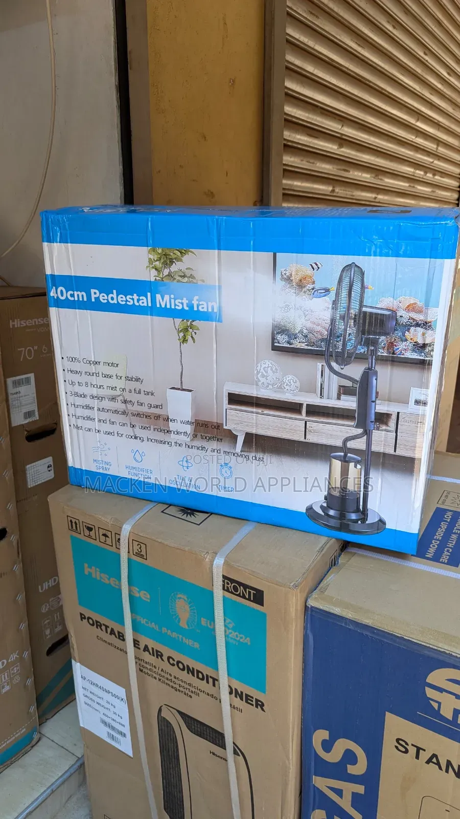 Pedestal Mist Fan Humidifier Air Conditioner and Cooler