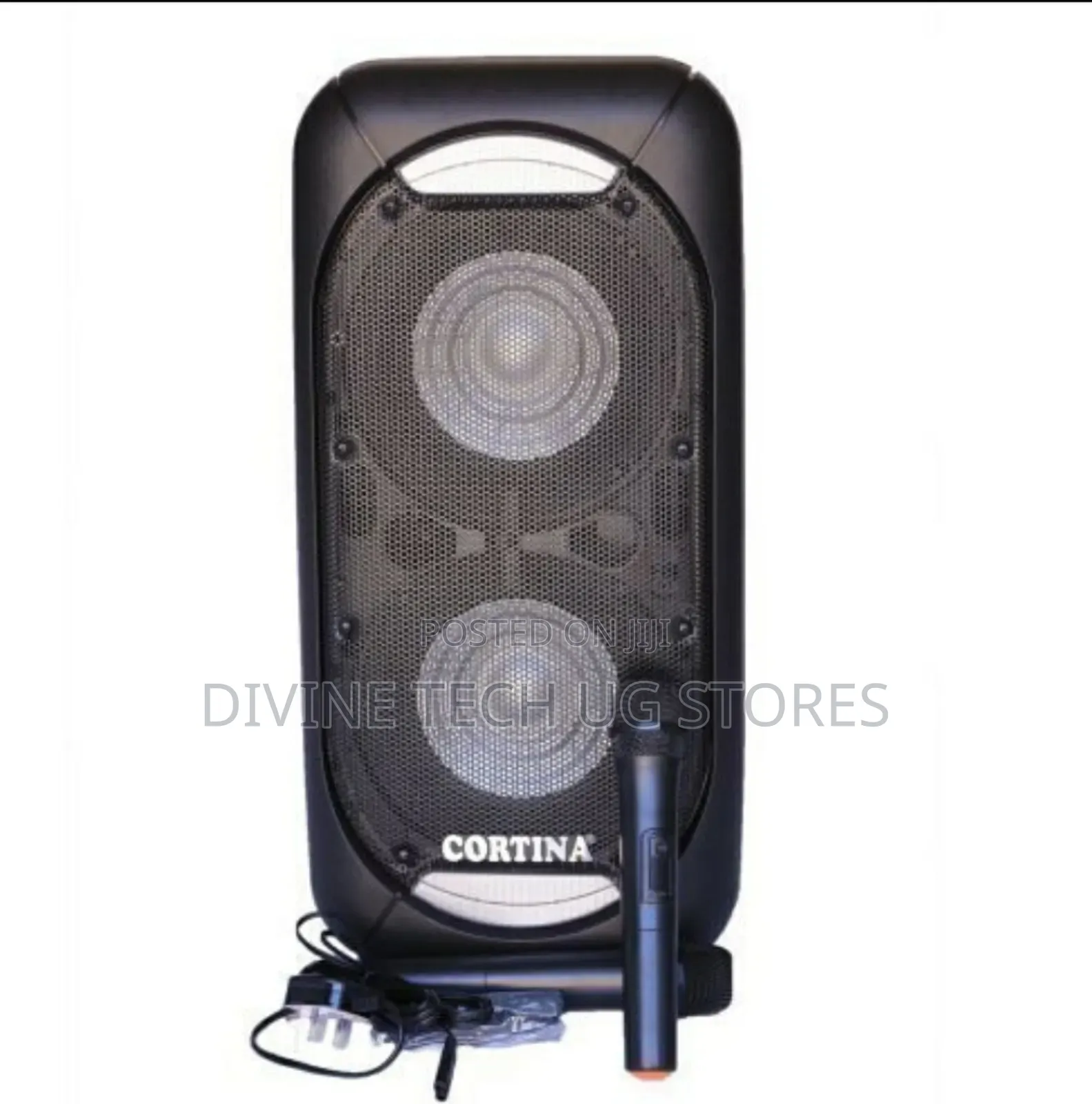 Cortina 12 Inches Amplified Rechargeable Speaker -Black