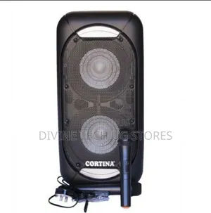Cortina 12 Inches Amplified Rechargeable Speaker -Black