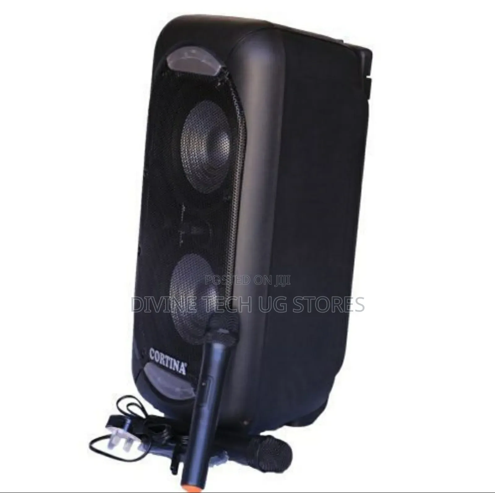 Cortina 12 Inches Amplified Rechargeable Speaker -Black