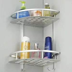 2-Tier Wall Corner Rack Shelf