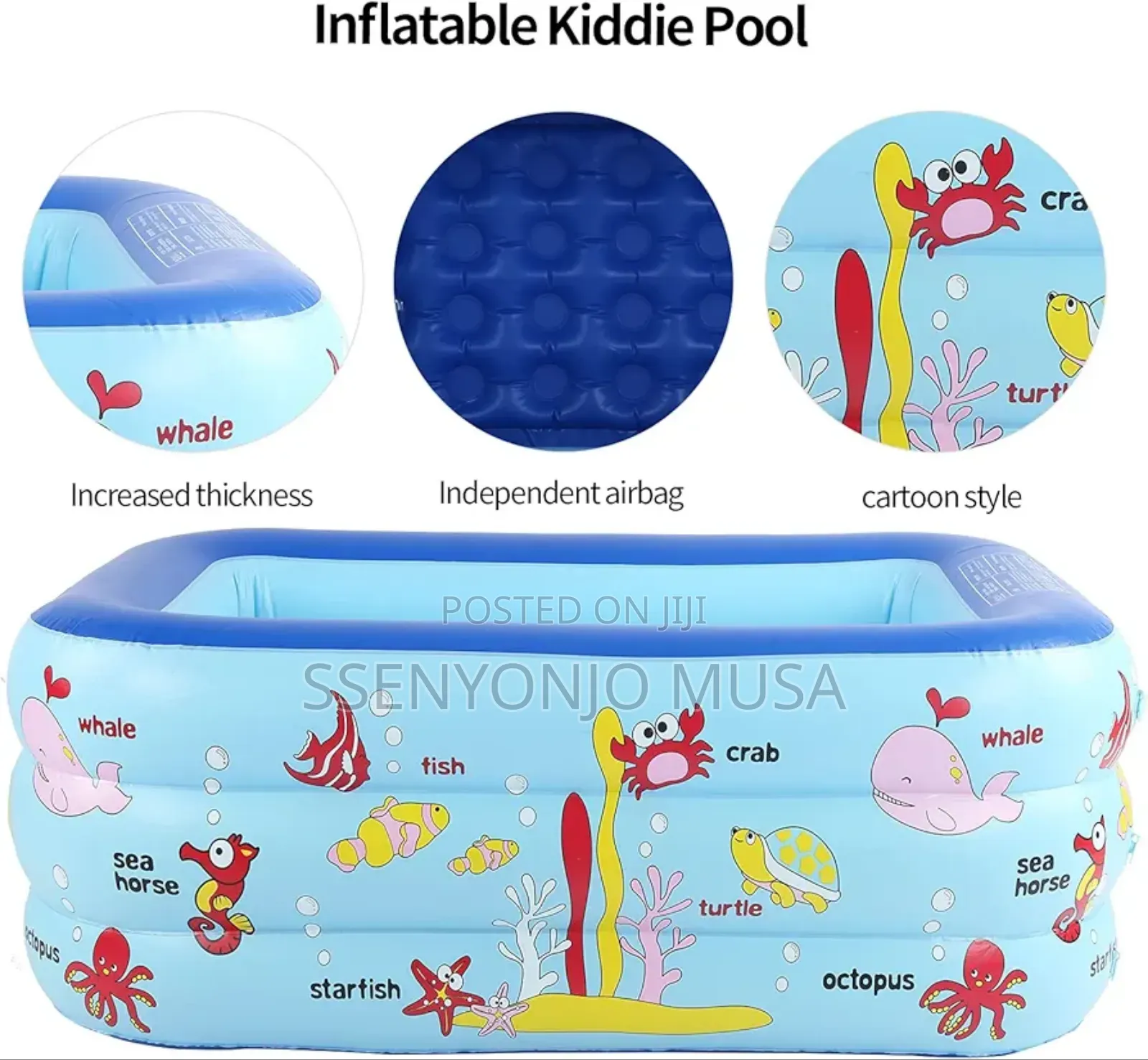 7ft Inflatable Kid's Swimming Pool - The Ultimate Backyard Fun-