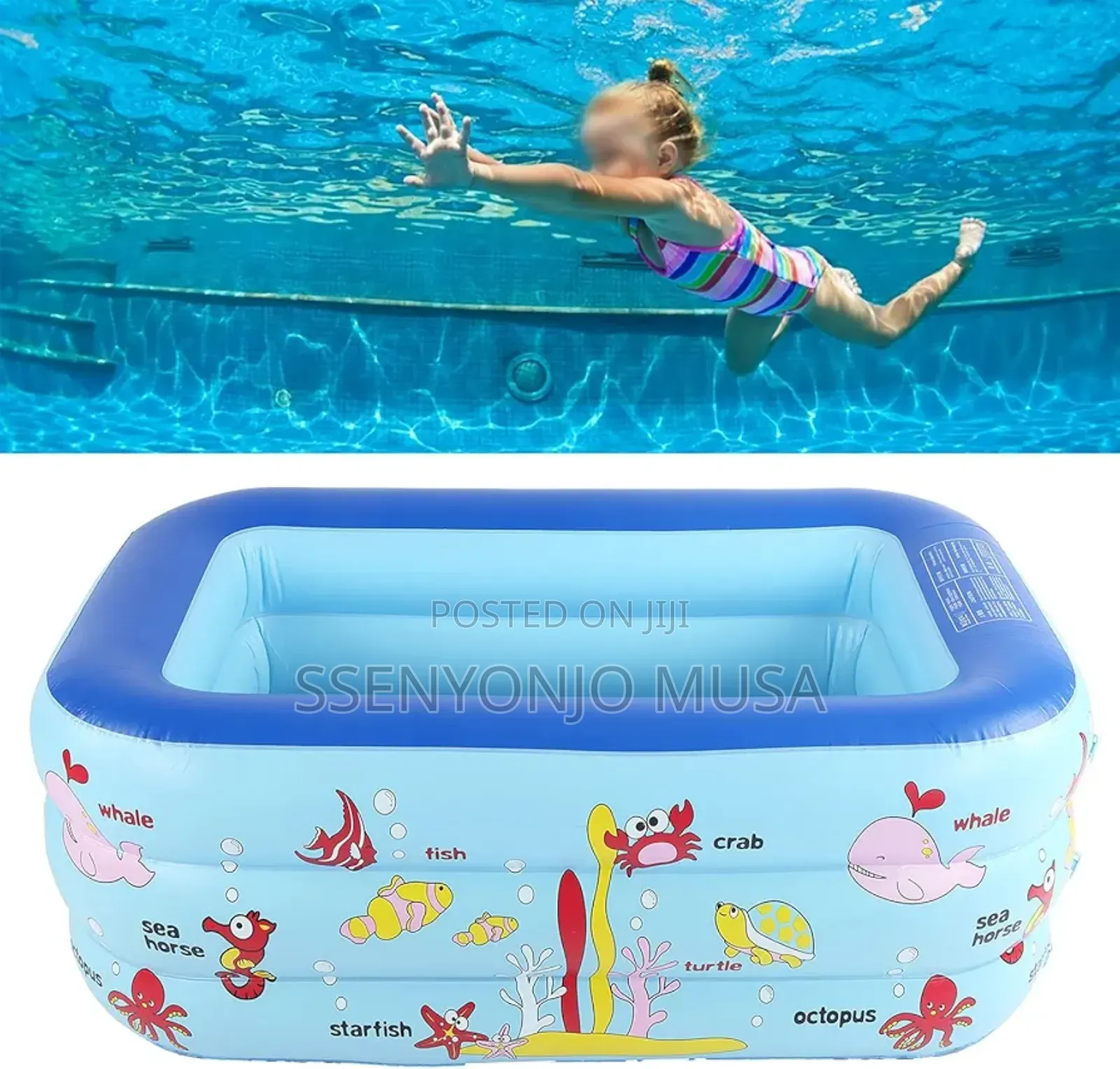 7ft Inflatable Kid's Swimming Pool - The Ultimate Backyard Fun-